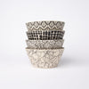 Bamboo Salad bowl - Bamboo Bowls in the lack and white range stacked four high