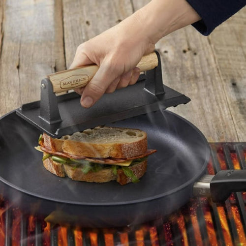 Cast Iron Meat Press can be used for sandwiches too