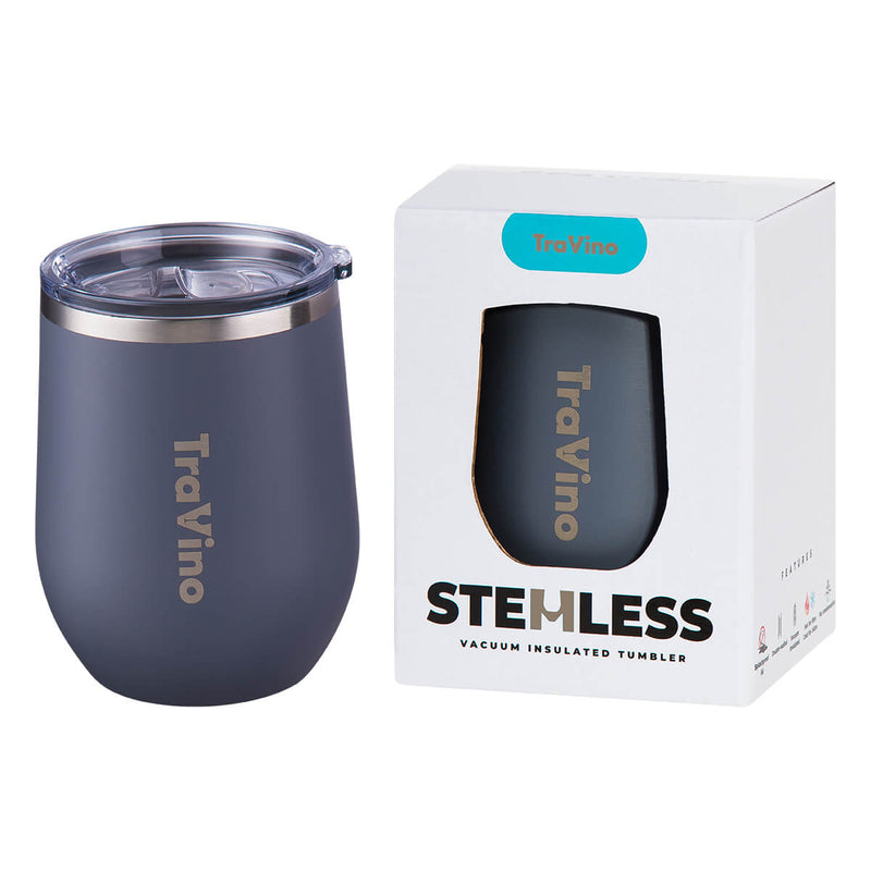 TraVino - Stemless Insulated Wine Tumbler - Grey