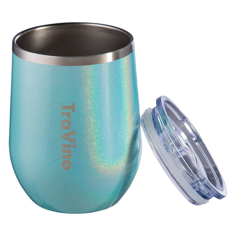 TraVino - Stemless Insulated Wine Tumbler - Aqua Mist