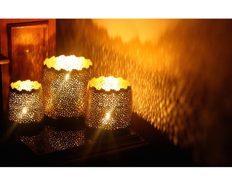 Candle Holders Set of three Tealight Holders