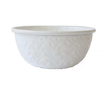 Angelique Metal Ware Serving Bowl - Small White