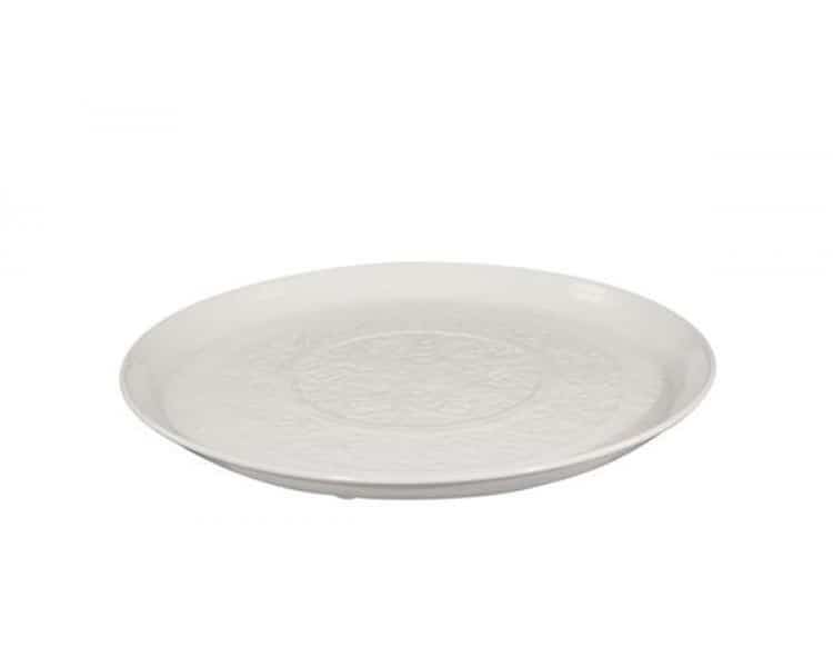 Angelique Metal Ware Platter - Small White