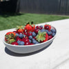 Bamboo Bowl - Two Tone - Charcoal colour serving up yummy selection of summer berries.