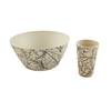 Bamboo Cup and Bamboo Salad Bowl