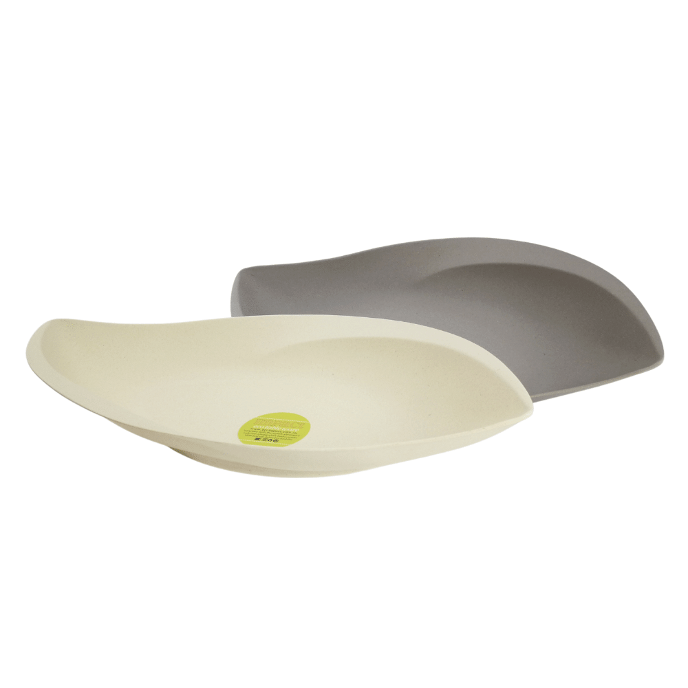 Bamboo platter in leaf shape - Colour Stone