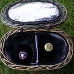 Wicker double bottle wine cooler - Grey