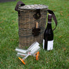 Wicker double bottle wine cooler - Grey