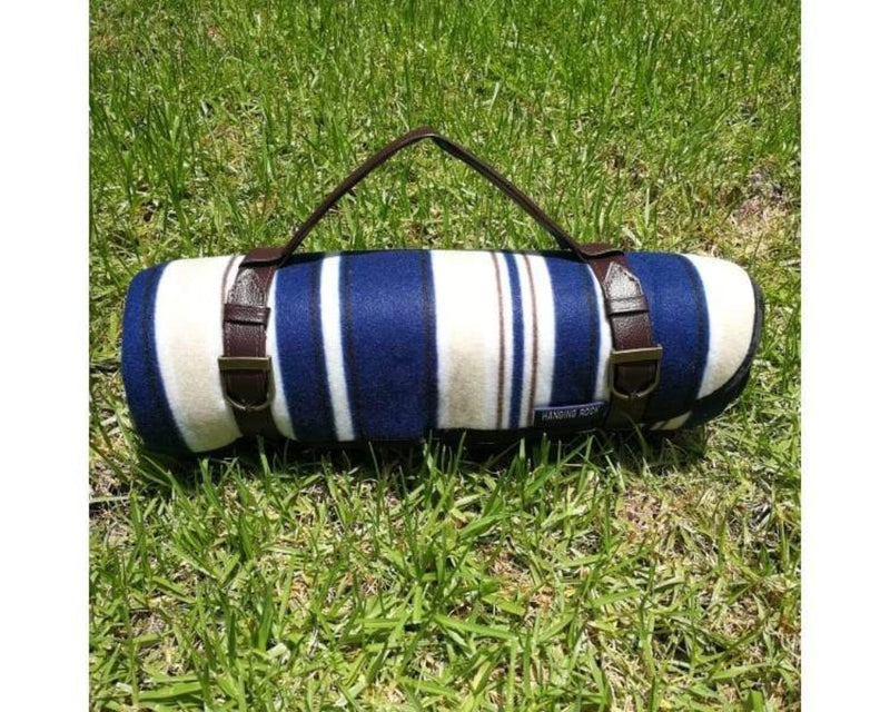 Striped Picnic Rug - Blue