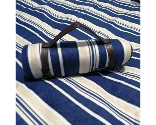 Striped Picnic Rug - Blue