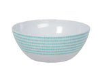 Cabo Stitch Aqua Melamine Salad Bowl