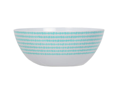 Cabo Stitch Aqua Melamine Salad Bowl