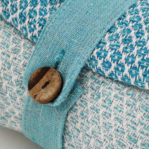 Cotton Diamond Throw - Teal