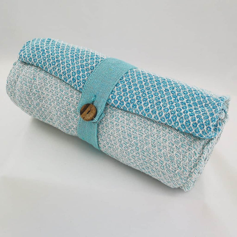 Cotton Diamond Throw - Teal