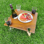 Portable Folding Picnic Table - Square Chocolate