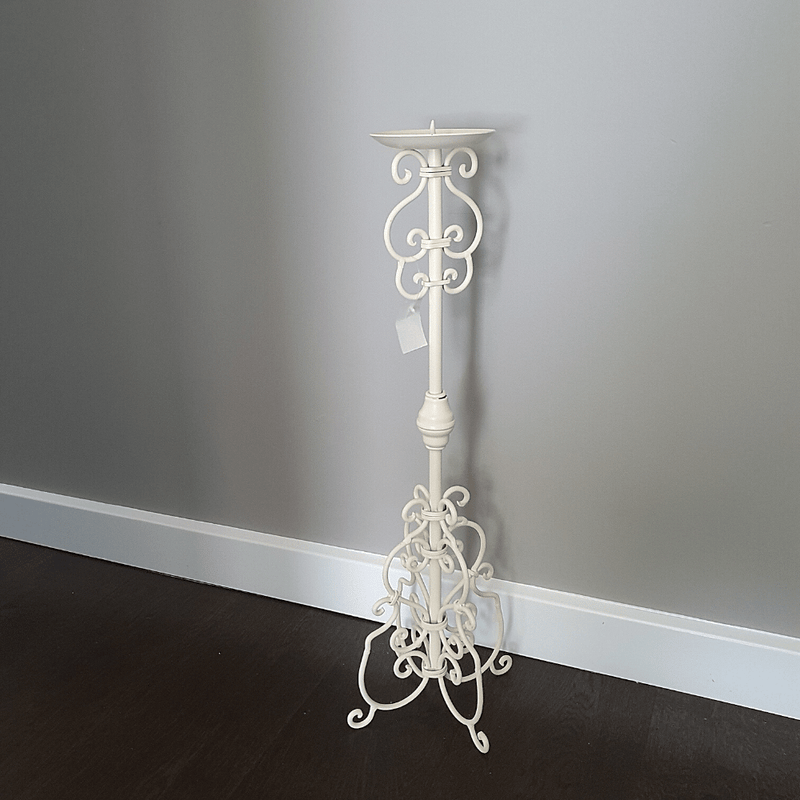 Gothic Style Candle Stick - Cream