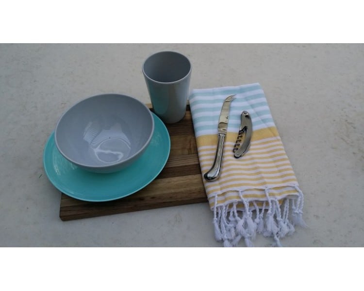 Picnic Towel - Havana Mint & Yellow