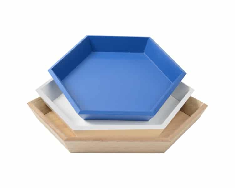 Hex Set of 3 Trays