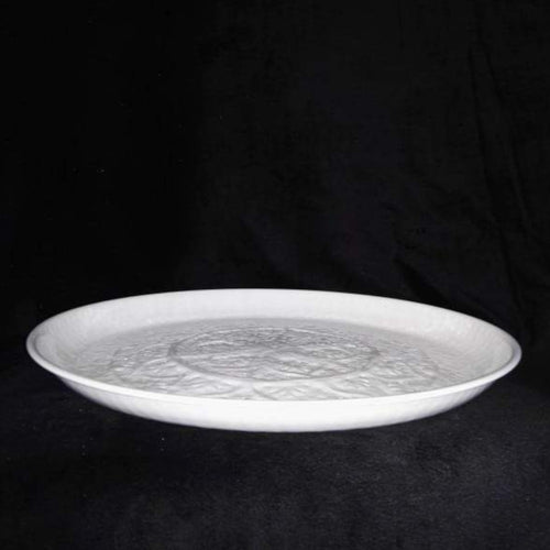 Angelique Metal Ware Platter - Large White