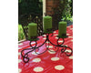 Laminated Tablecloth - Red with Large White Spot