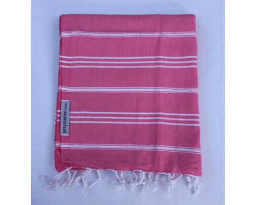 Picnic Towel - Maine Hot Pink & White