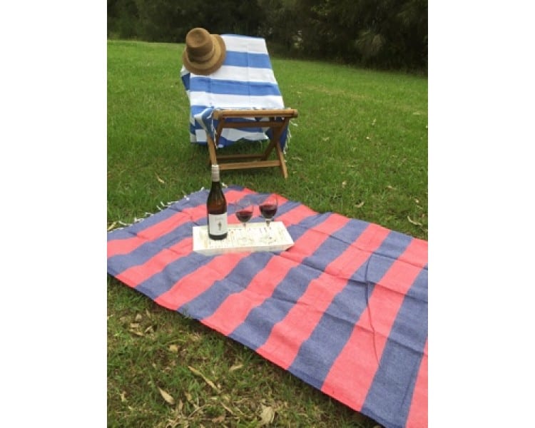 Portofino Navy & Red Turkish Towel