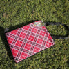 Red Tartan Picnic Rug, Stadium Cushion