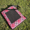 Red Tartan Picnic Rug, Stadium Cushion