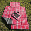 Red Tartan Picnic Rug, Stadium Cushion