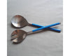 Salad Servers - Blue Handle