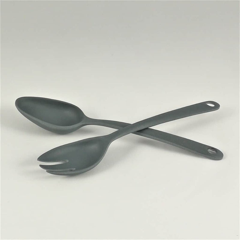 Bamboo Salad servers - Charcoal