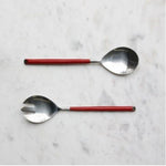 Salad Servers - Red Handle