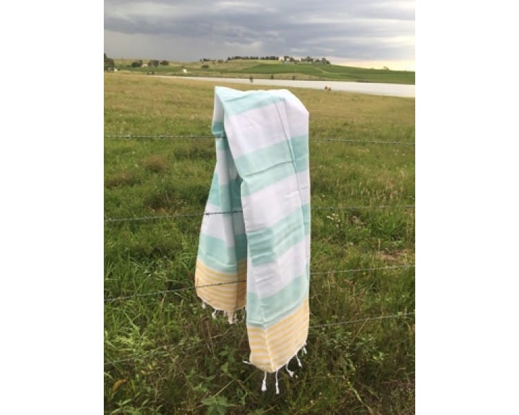 Sorrento Yellow & Mint Turkish Towel