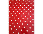 Laminated Tablecloth - Red with Small White Spot