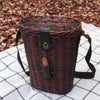 Wicker double bottle wine cooler - Chocolate