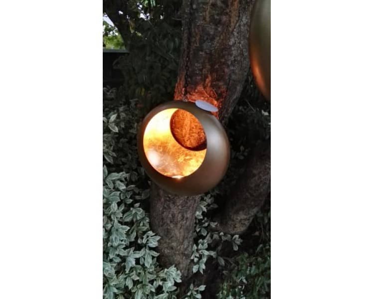 Round Hanging Tealight Holder - Large Gold