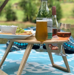 Portable Folding Picnic Table - Round Natural - Cheers