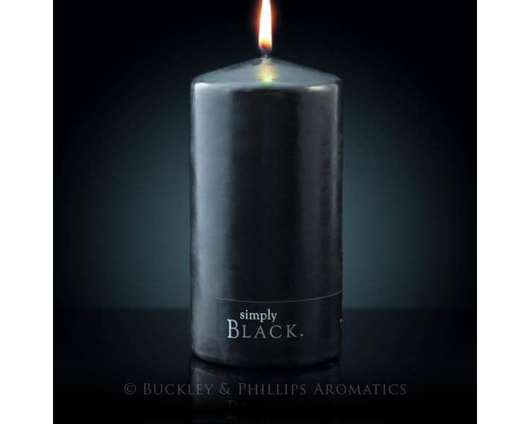 Simply pillar candle black large