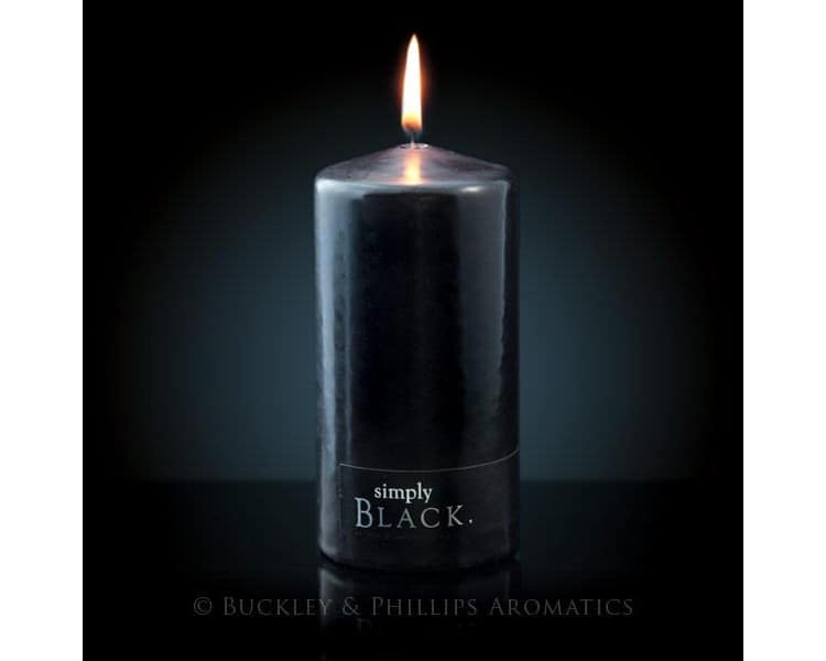 Simply pillar candle black standard