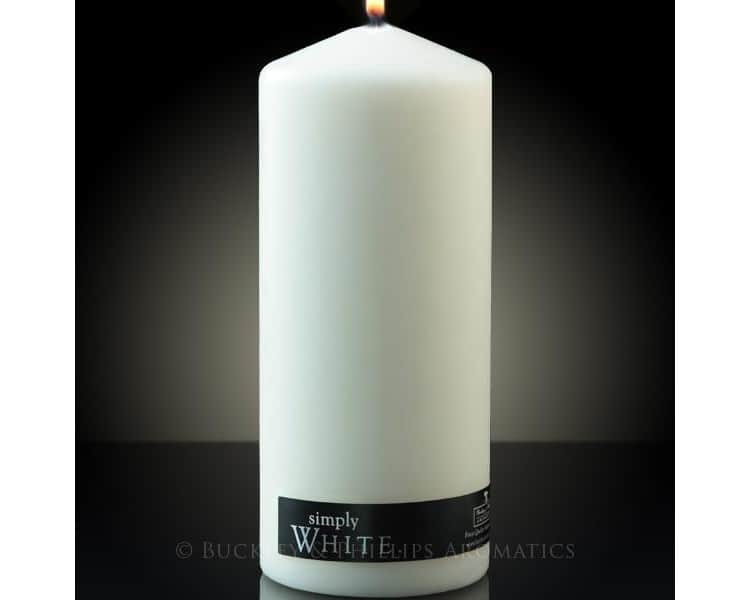 Simply pillar candle white xlarge